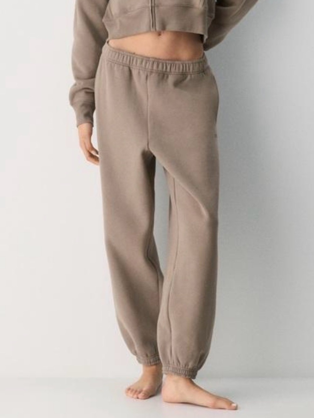 ARITZIA TNA Fleece Jogger Sweatpants | Modern Taupe / Beige | SIZE XXS